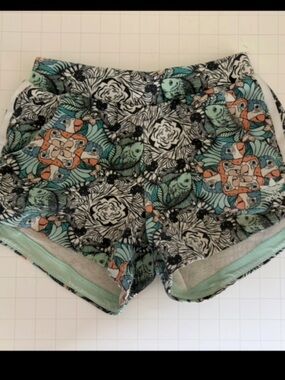 Adidas Original Girls French Terry Animal Kaleidoscope Shorts Size S 9-10Y